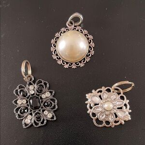 Lot of Three Pendants for Jewelry Making
